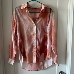 Flowy oversized button down